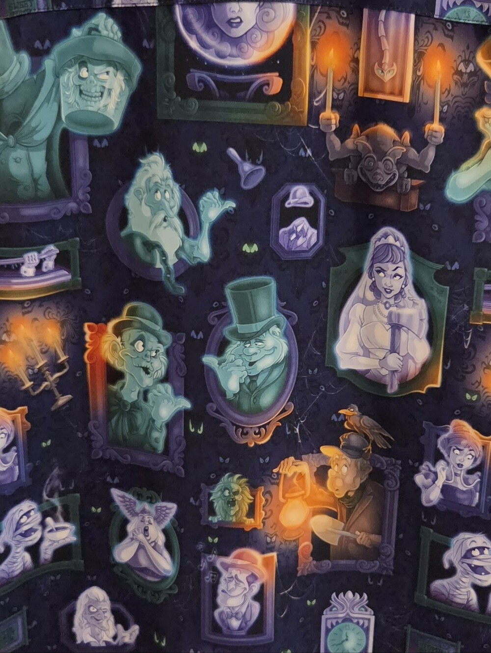 RSVLTS Disney 2025 Haunted Mansion Button-Down Ghosts & Graves Shirt - Size XS - Picture 9 of 11